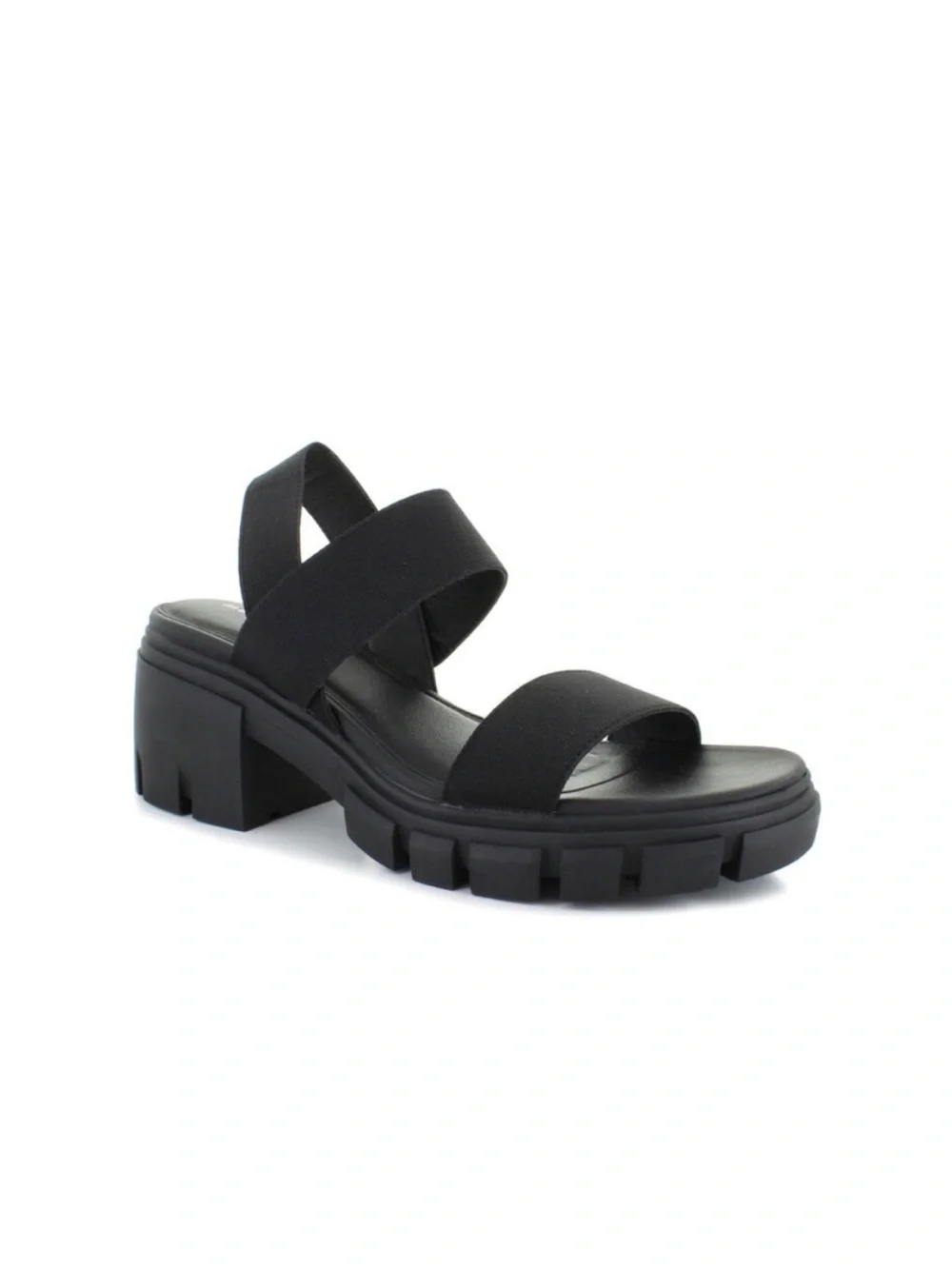 Madden Girl Harly Sandals Womens 8 Platform Slingback Block Heels Black